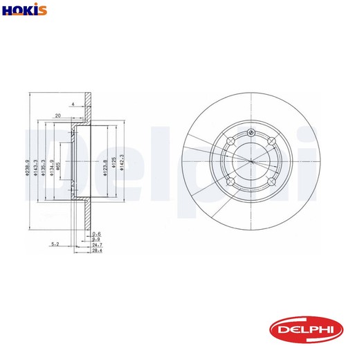Brake disc bg2911 for vw - disc,