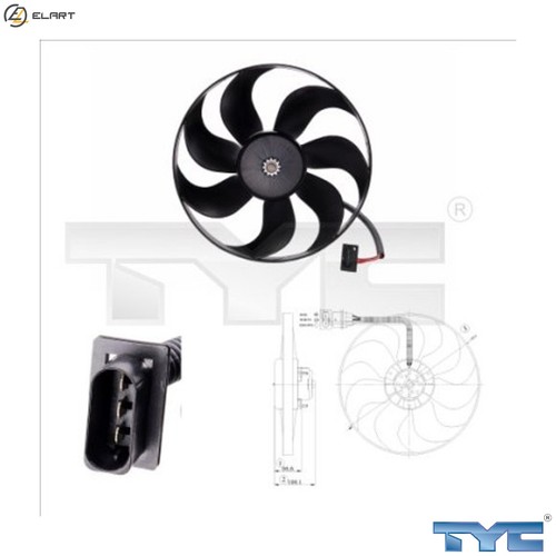 Fan engine cooling 802 - engine, 802-0009